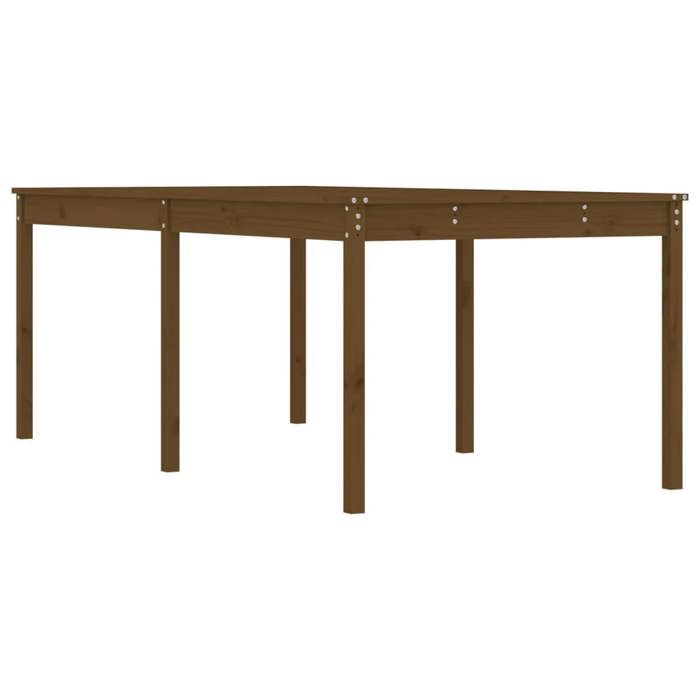 VidaXL Garden Table Honey Brown 203.5x100x76 Cm Solid Pine Wood 823986