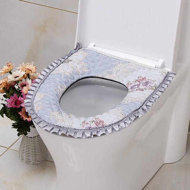 

Toilet Seat Cover for All Seasons Zipper Toilet Seat Cushion Household Large Waterproof Toilet Cover Washable In Summer 1