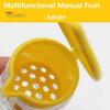 Exprimidor manual de limón de 2 piezas, exprimidor de frutas con filtro incorporado, exprimidor de cítricos sin BPA con tapa, exprimidor de lima portátil