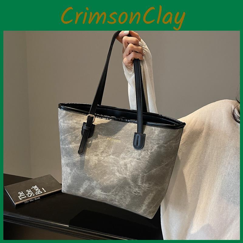 Large Pu Elegant Tote Bag With Zipper And Inner Pocket Ideal For University And Outings Daily