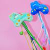 Cat Toy Tassel Stick Cat Toys Interactive Long Handle Cats Teaser Toy with Bell Cute Cartoon Plush Sticks Toys for Cats Scratch