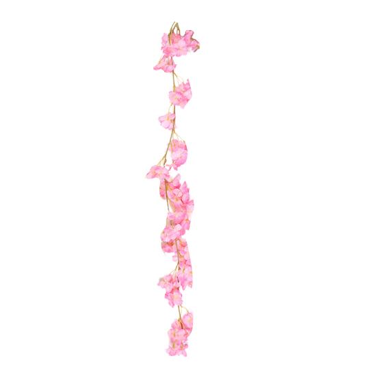 Artificial Cherry Blossom Fresh-keeping 135 Flower Head Faux Silk Flower Wall Hanging Artificial Rose Vine for Wedding