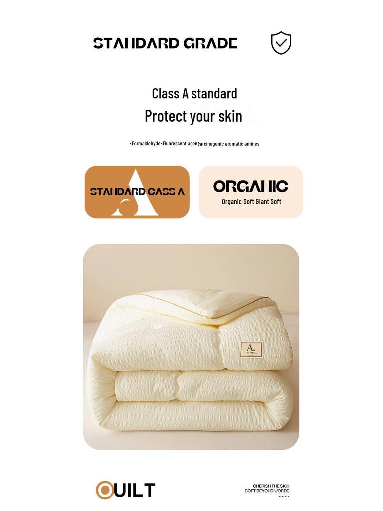 Class A Antibacterial Soybean Fiber All-Season Quilt: Cool Summer Duvet-Insert & Cozy Winter Quilt for Student Dorms
