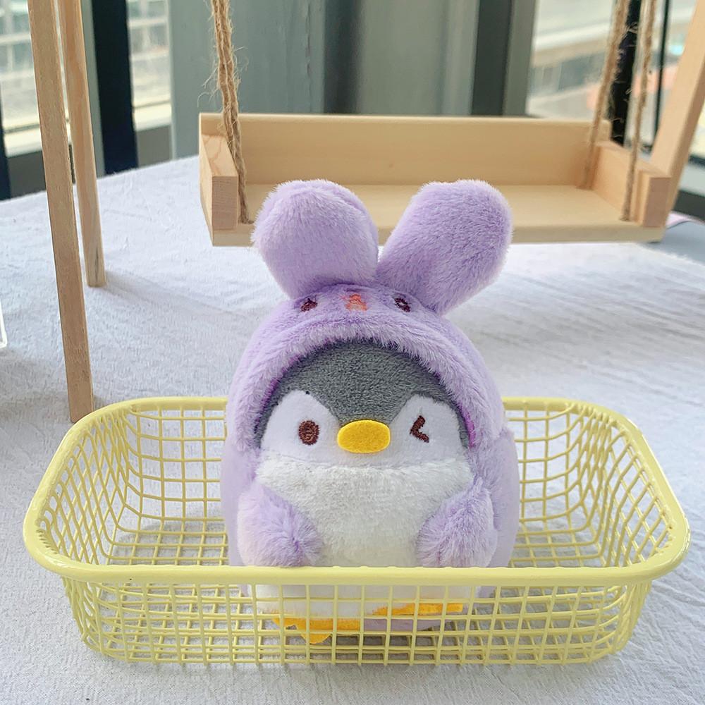 Adorable Penguin Plush Keychain Cute Bunny Transform Soft Plush Toy Bag Charm