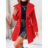 European & American Women's Double-Breasted Woolen Coat - Autumn/Winter Fashionable Style
