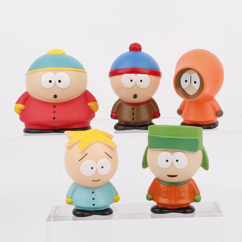 5 stk/sett South Park Anime-figurer Stick of Truth Kenny McCormick Stan Dukken Amerikansk Banddekorasjoner