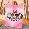 Powerpuff Flannel Blanket Soft Warm All-Season Throw, Design for Camping, Car Travel, Hiking Sofa, Bed, Office Perfect Gift for Parties