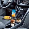 Car Cup Holder Tray 4-in-1 Car Swivel Tray Adjustable Travel Food Table Tray Multifunctional Car Holder Expander 360-degree