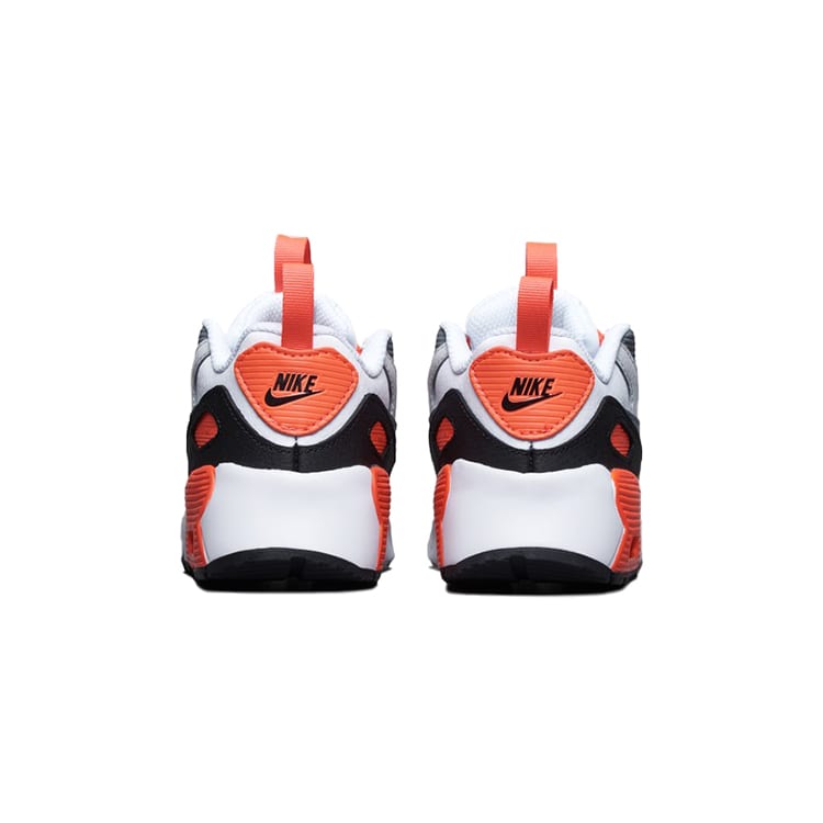 Nike Air Max 90 Toggle Mid top Toddler Shoes Gray White Orange Infant And Toddler CV0065-100