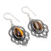 Tiger Eye Gemstone 925 Silver Jewelry Earring 1.85 "