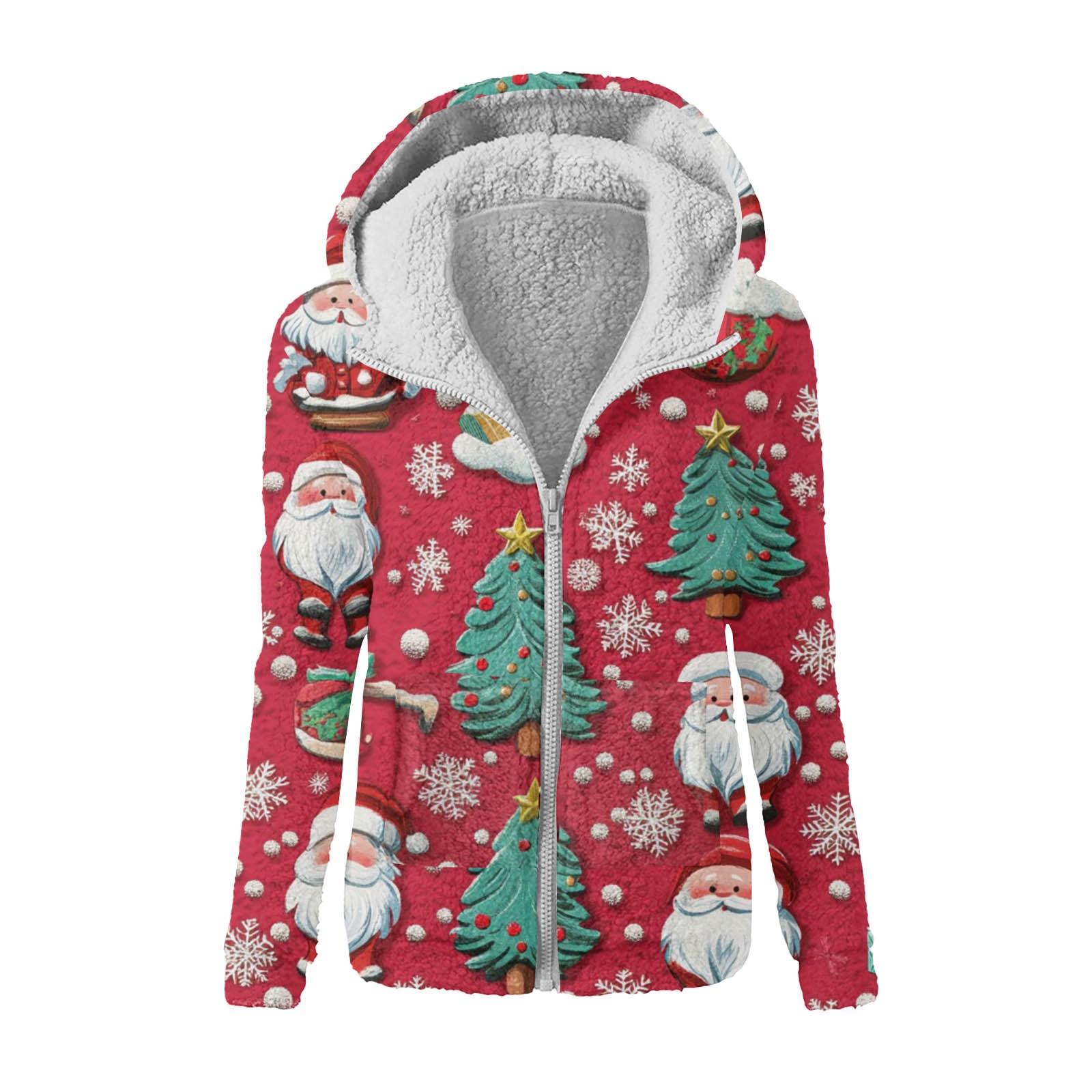 

Женская модная толстовка с принтом, свободная плюшевая куртка с капюшоном на молнии XXL красный