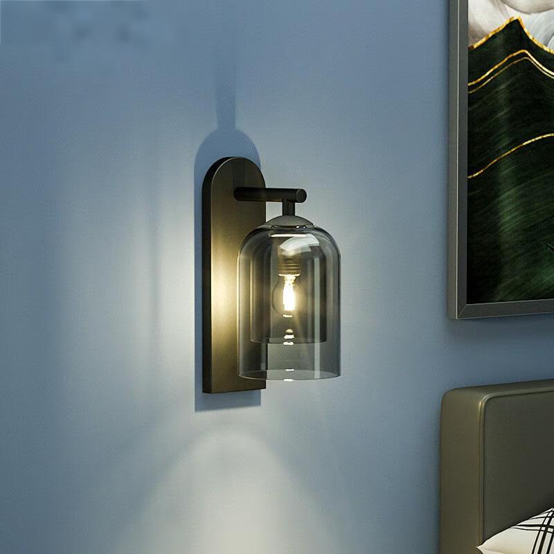 Liangtu Cognac Glass Wall Lamp