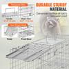 SucceBuy 24/31/42/50in Live Animal Cage Trap Folding Humane Cat Trap Galvanized Iron with Handle for Rabbit Squirrels Groundhogs