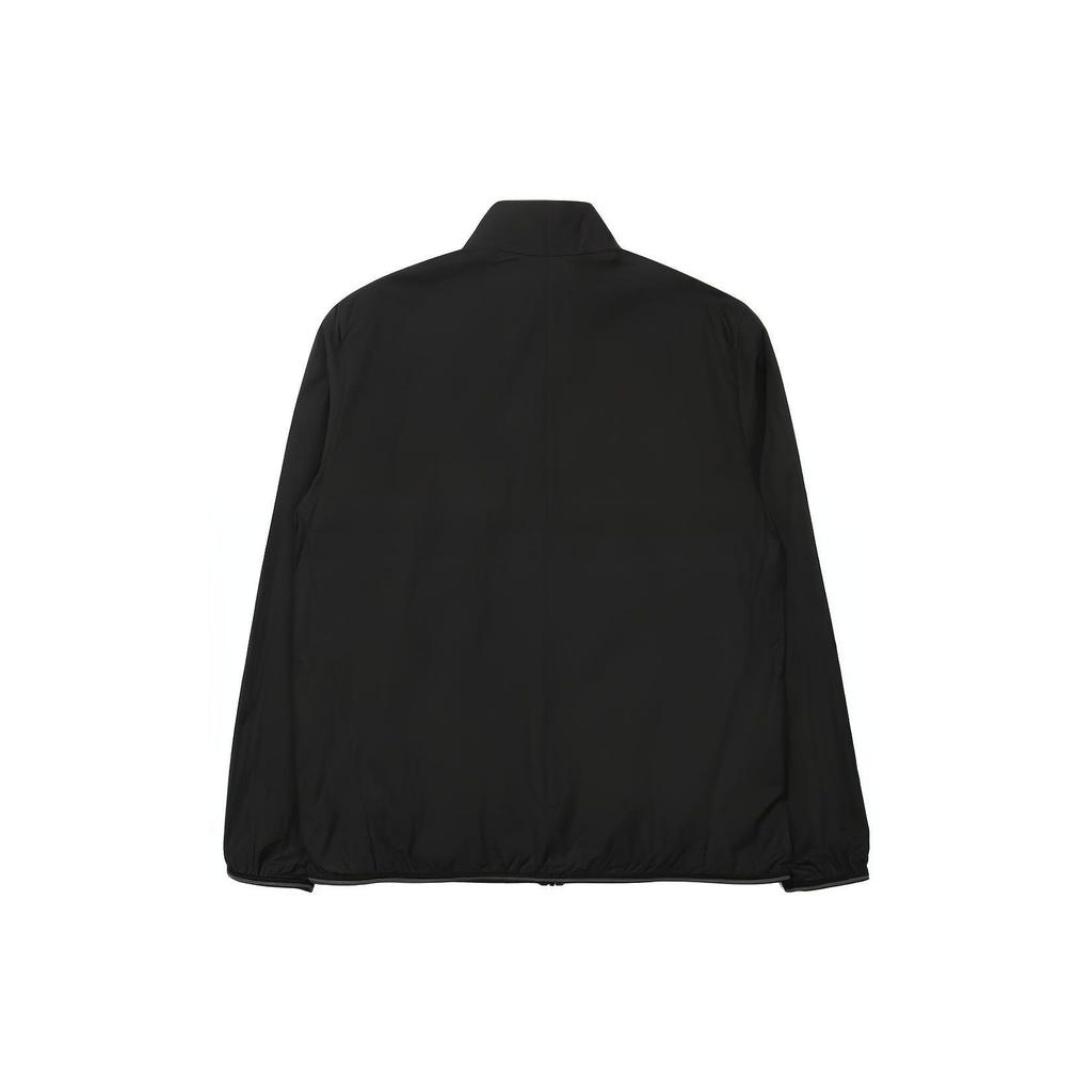 Fila Solid Color Stand Collar Zip Jacket Men Jackets Black FS2JKE2201X-BLK