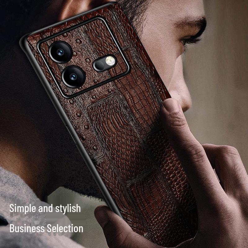 IQOO Neo9 Schutzhülle aus Rindsleder: Hochwertiges All-Inclusive-Etui aus echtem Leder für Neo9pro