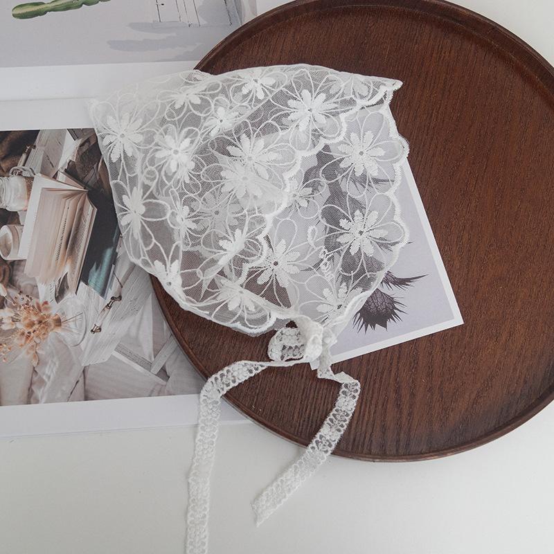 

Кружевной платок на голову Новая весенне-летняя мода Маленький свежий шелк Завязанные волосы Темперамент Маленький милый Японская лента Модный тренд 105-19cm