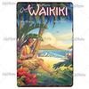 BEACH Metal Sign Vintage Plaque Surf Tin Sign Plate Wall Decor For Bar Pub Man Cave HawaiiKahunaSanta Barbara Poster Custom
