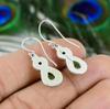 Chalcedony Earring, Handmade Design Silver Earring, 925 Sterling Silver, Handmade Earring, Wedding Gift, Peridot Gemstone Earring,