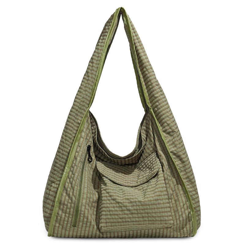 Plaid Tote Bag Women's Lightweight Large Capacity Shoulder Bag
