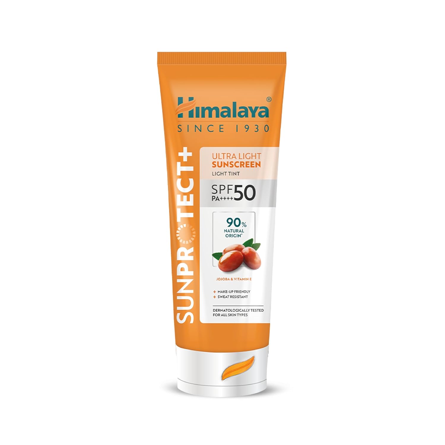 

Himalaya Sun Protect+ Ultra Light Sunscreen Tint Cream SPF 50 PA++++ 50 g Makeup Base Sweat Resistant Face Sunscreen