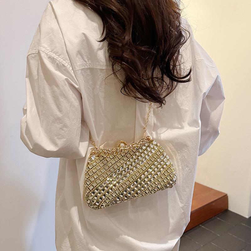 2026 New High-end Personality European and American Style Fashion Diamond Bag Rhinestone Handbag Chain Fashion Style
