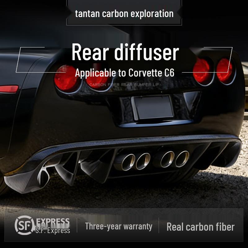Carbon Fiber Rear Diffuser Lip for 05-13 Chevrolet Corvette C6