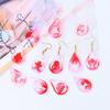 4Pcs Flexible Silicone Mold Christmas Earrings Mould Personalized Ear Pendant Mold for Craft Lovers Jewelry Supplies
