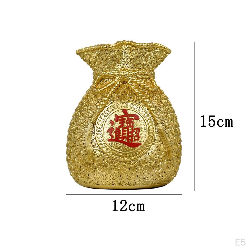 Chinese Flower Vase Shape Piggy Craft Wealth Furnishing Dorm Desktop