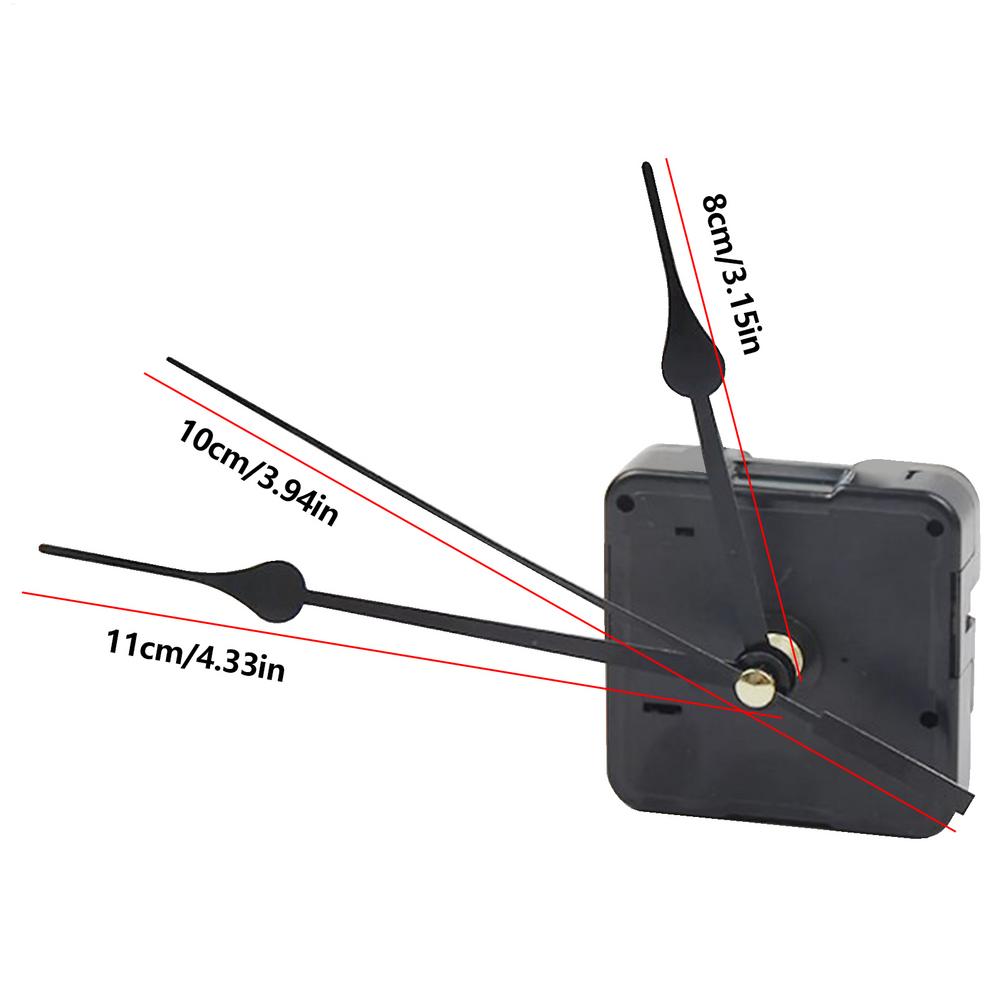 

Wall Clock Silent Movement Replacement Parts Versatile Battery Clock Mechanism Clock Hands and Motor Kit for Small Alarm Clock чёрный