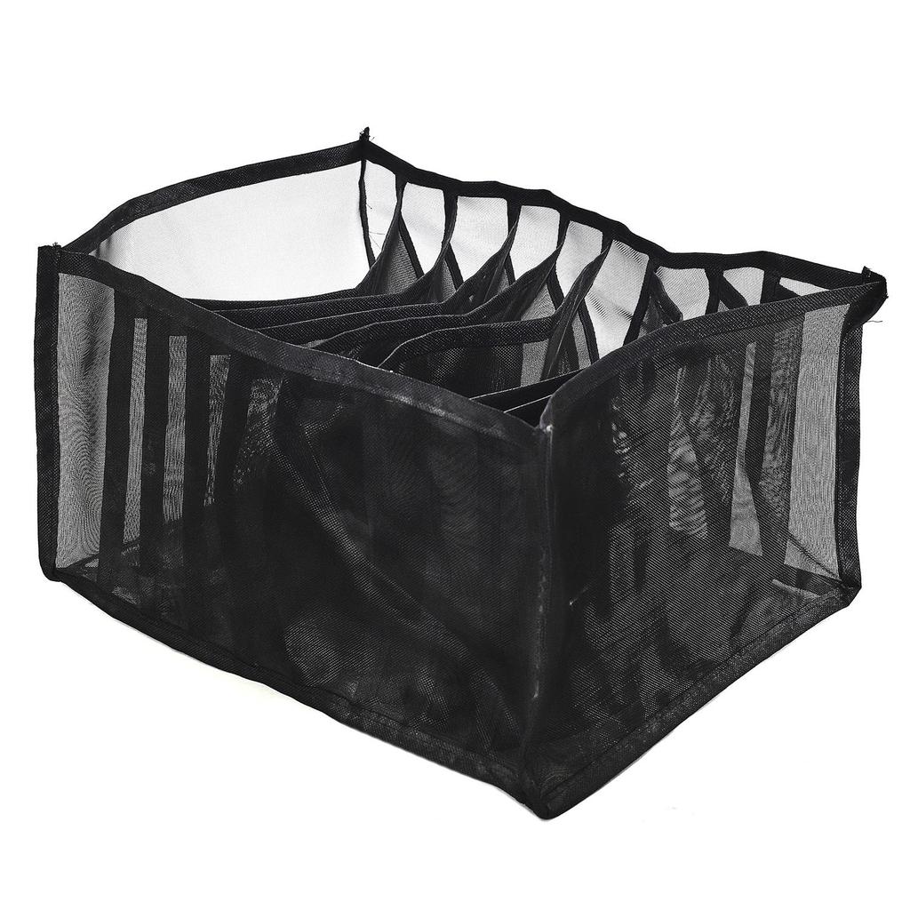 Drawer Organizer For Clothes, Black, Plastic, 9 Kmór