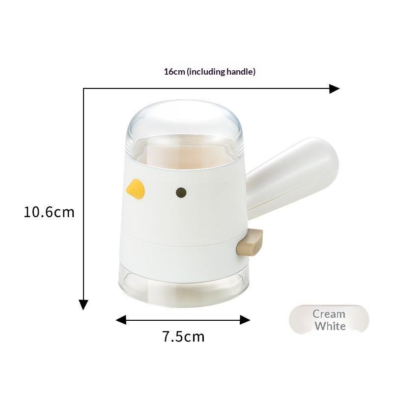 Cute Bird Cartoon Salt Dispenser Press Type 1g Per Press Quantitative Seasoning Shaker for Low Salt Diet белый