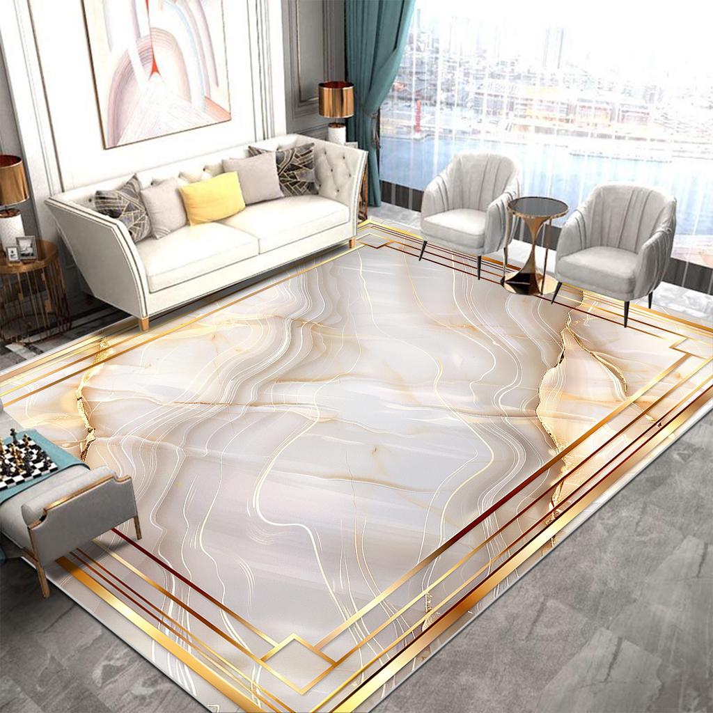 Luxury Marble CARPET FOR LIVE ROOM Decoration Bedroom Large Area Rugs Sofa Coffee Tables Mat Anti Slip Entrance Doormat Washable