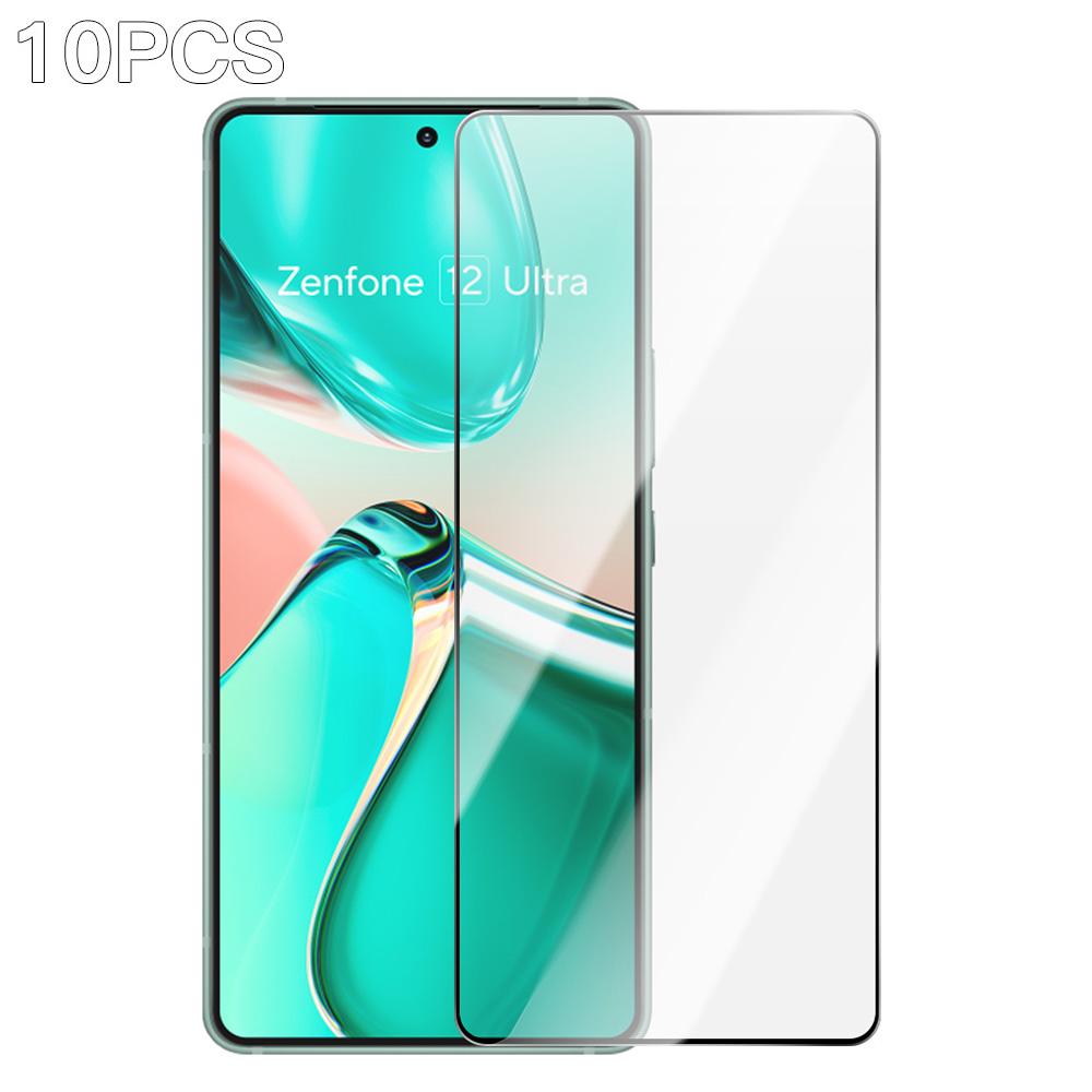 

RURIHAI 10Pcs For Asus Zenfone 12 Ultra 5G High Aluminium-Silicon Glass Film 0.26mm 2.5D Screen Protector Type A