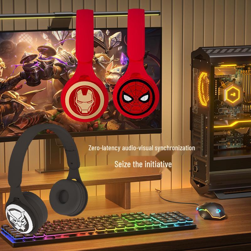 

Bluetooth-ігрові навушники Spiderman & Iron Man Y08Pro з оголов ям для дітей Black Panther Y08Pro