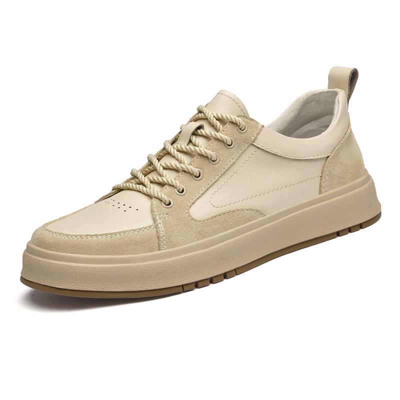 Autumn new waterproof height-increasing platform casual shoes low-top leather sneakers