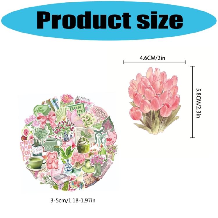 50Pcs Scrapbooking Decorative Sticker Adhesive Sticker for Scrapbooking Journal Laptop Phone Case Bike Embellishment