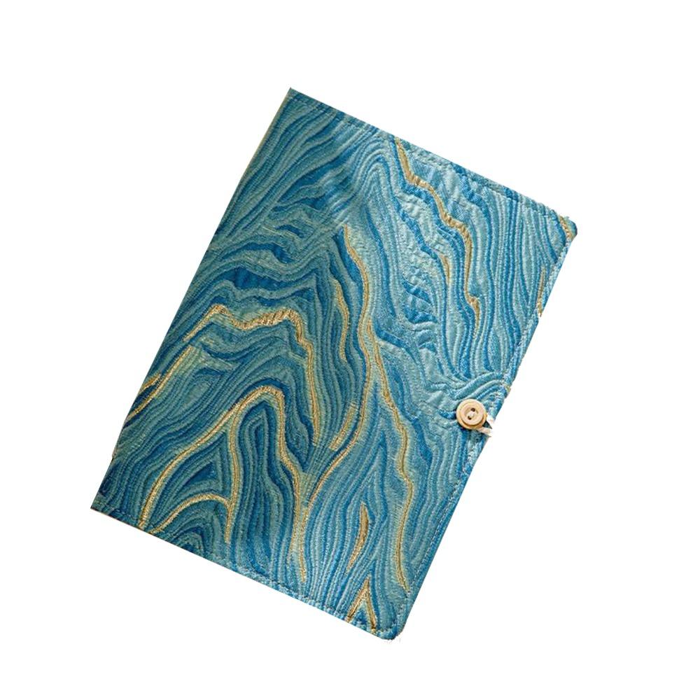 

90 Pages Fabric Art Notebook Soft Loose-leaf Notebook Graduation Gift Notebook Daily Planner синий