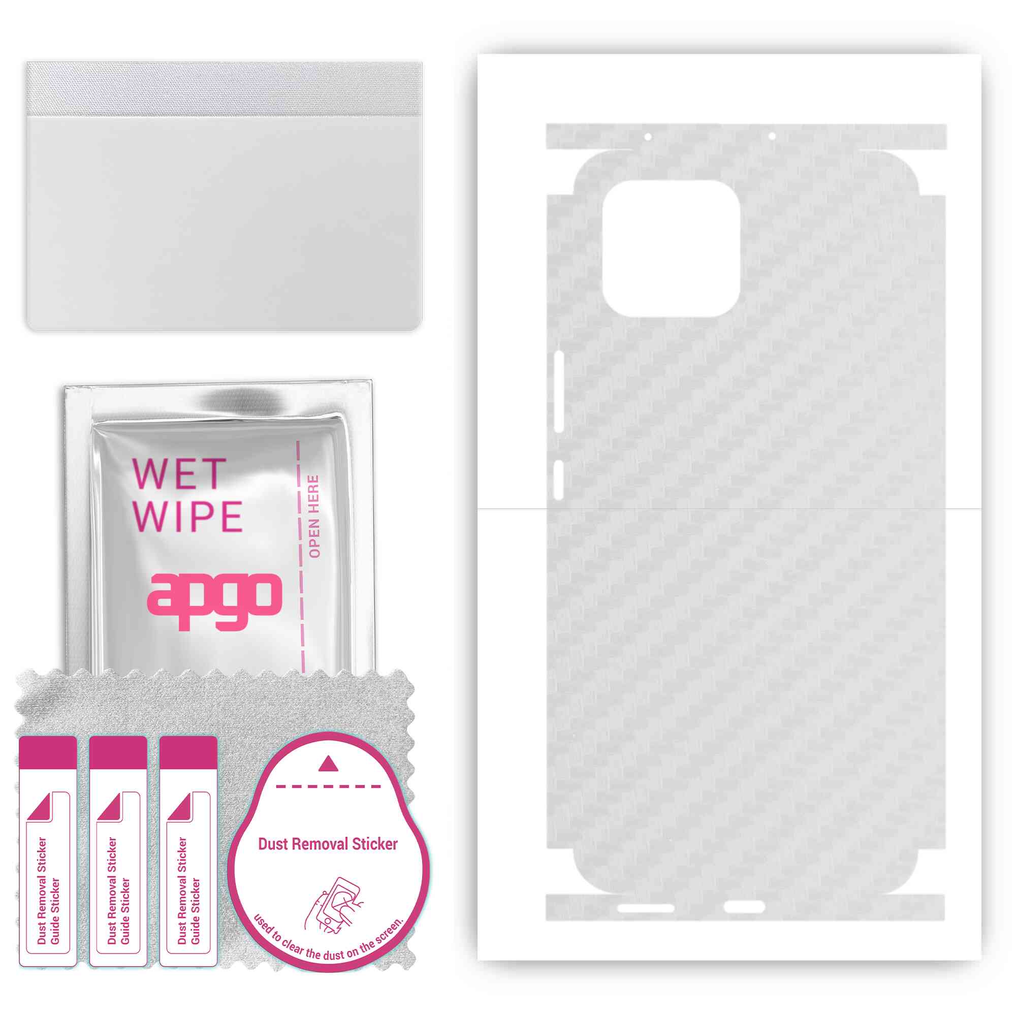 

apgo Protective Skin Sticker for the back+sides compatible with Huawei nova 8 SE, Full Wrap Film, Foil, Vinyl - Pattern Transparent Carbon