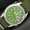 VINTAGE REFURBISHED SEIKO 5 AUTOMATIC JAPAN MENS GREEN DIAL WATCH a445820-1
