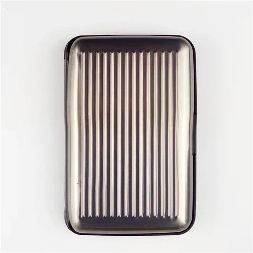 1Pc Men Aluminum Bank Card Holder Blocking Hard Case Wallet Solid Credit Card Anti-RFID Scanning Protect Card Holder Dropship