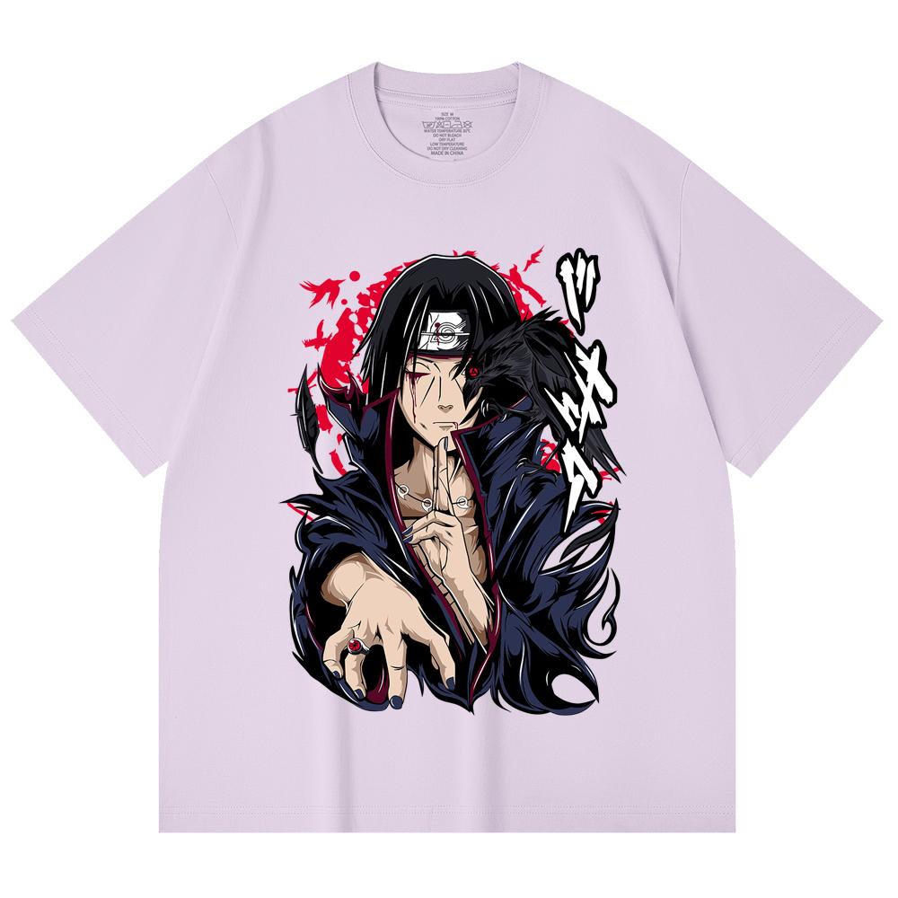230 g/m² 100% Bavlna Naruto V3 Potisk Itachi Unisex Tílko z Heavy Bavlny