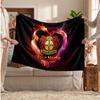 Bayer Leverkusen Football Personalized Fleece Blanket With Football Logo, Custom Name Text Soft Warm Home Throw Blanket