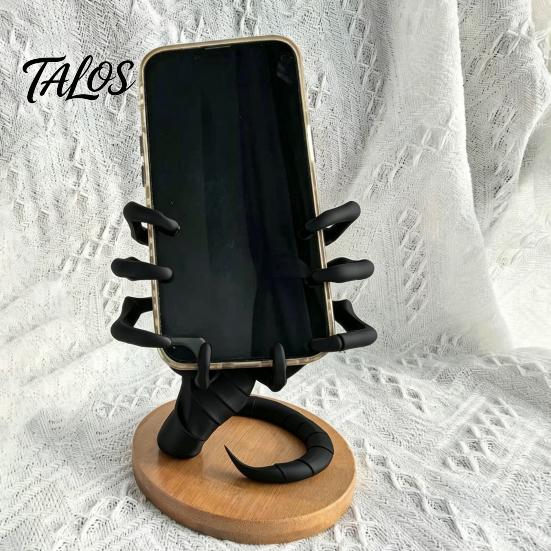 Stable Smartphone Cradle 3D Printed Sci-Fi Horror Phone Holder, Novelty Stand, Unique Gadget for Video Calls Compact Collectible Ornament And Desktop