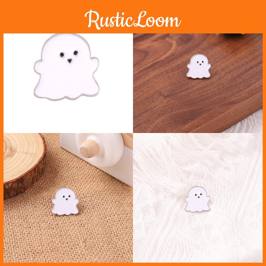 Adorable Kawaii Ghost Chest Pin Unique U Shape Design Fashionable Metal Brooch