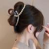 New Korean Style Pearl Rhinestone Hair Clips for Women Fashion Shark Clip Girls Hair Jewelry Accessories