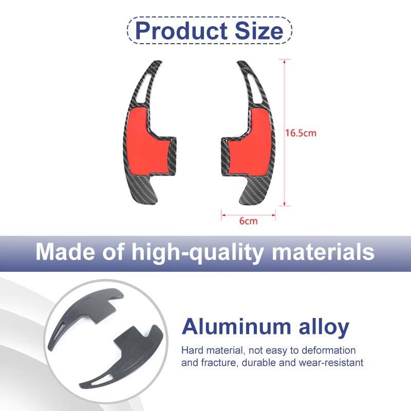 Car Shift Paddles Decorative Cover Stickers Fit For Ford Mustang 2015 Up Aluminum Alloy Interior Accessories