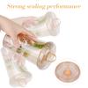 14.8oz Star Clear Tumbler With Straw Reusable Transparent Double-layer Water Bottle For Coffee Milk DIY Smoothie Cup Drink green