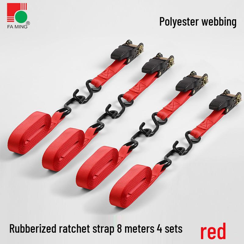 25mm Polyester Self-Driving Off-Road Luggage Ratchet Tie-Down Straps