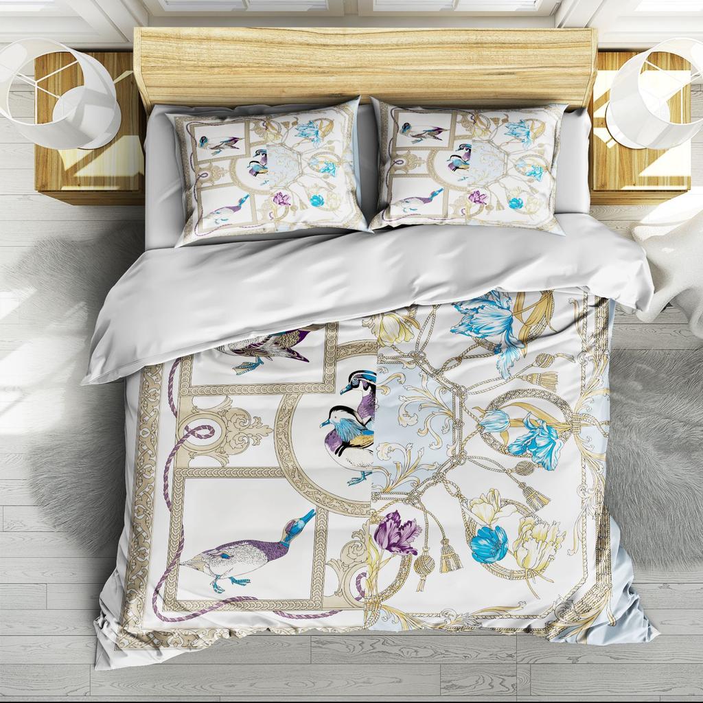 3D Digital Printing Abrasive Bedding Four-Piece Set Three-Piece Set Bed Sheet Quilt Cover Pillowcase