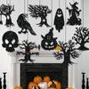 Witch Halloween Party Prop Raven Pumpkin Home Decoration Halloween Paper Hanging Pendant  Party